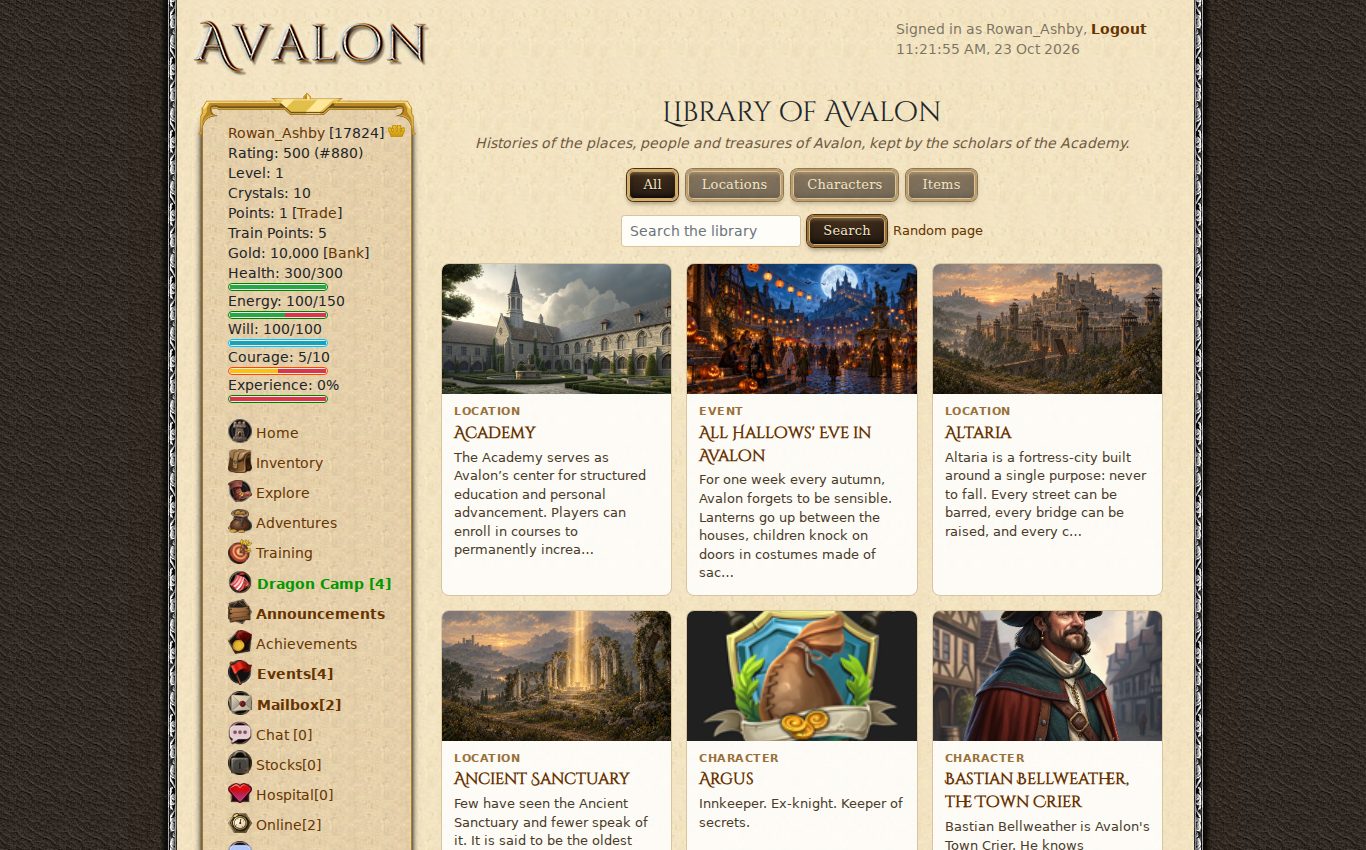 The Library of Avalon